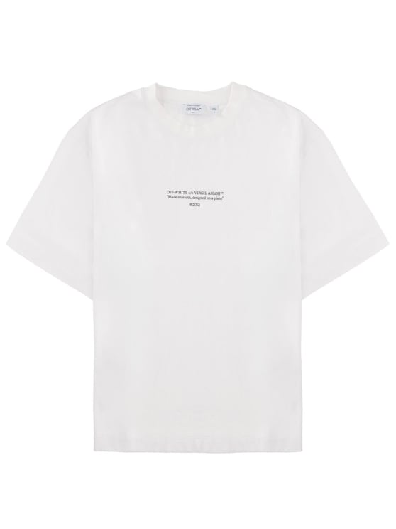 OFF-WHITE White Crew Neckline Relaxed T-Shirt
