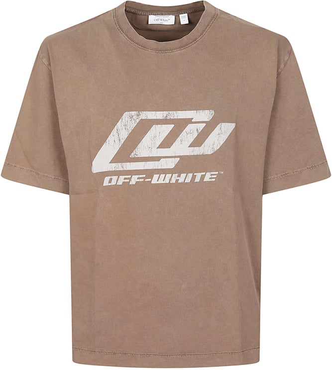 OFF-WHITE Racing Skate T-shirt Brown