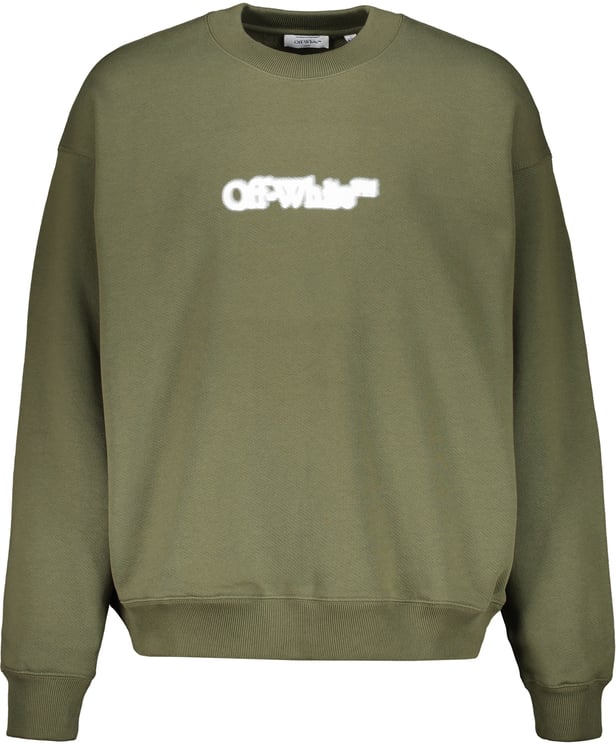 OFF-WHITE Green olive comfort sweatshirt long sleeves