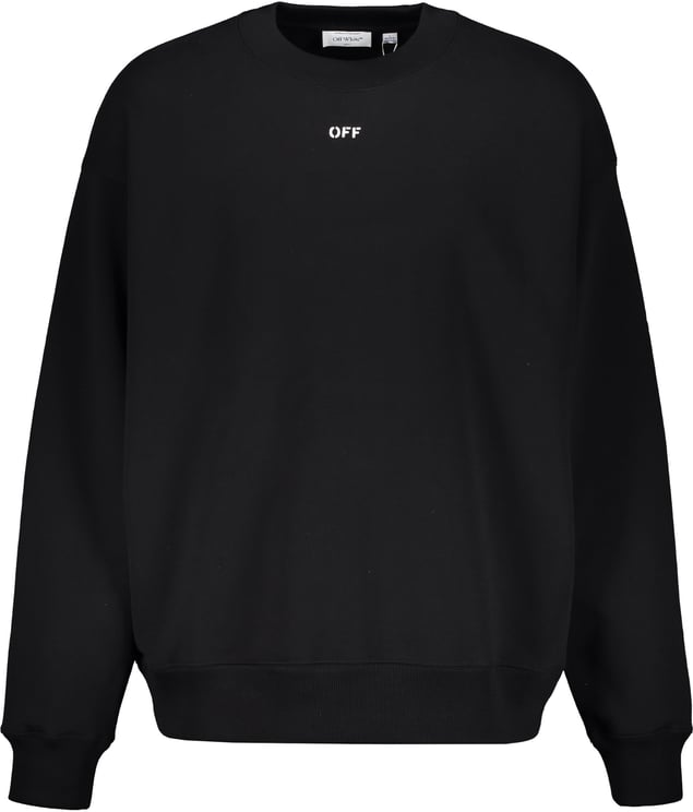 OFF-WHITE Black hoodie in cotton, versatile and comfortable style