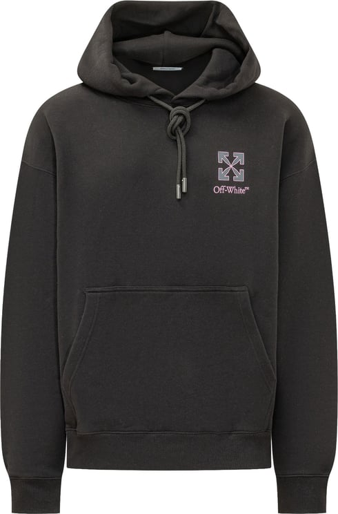OFF-WHITE Felpa Small Arrow con Cappuccio e Emblema sul Petto