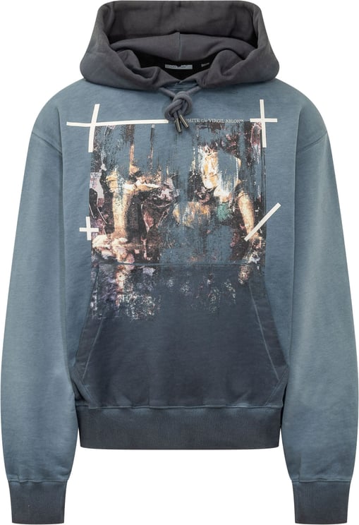 OFF-WHITE Felpa Narciso con Cappuccio e Stampa Frontale