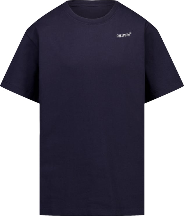 OFF-WHITE Off-White Kinder Jongens T-Shirt In Donker Blauw