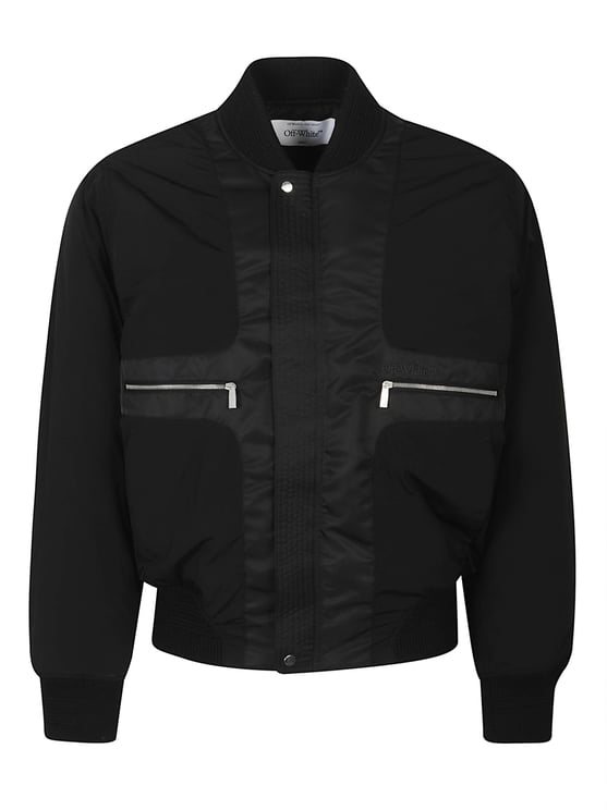 OFF-WHITE Bookish Chain Insideout Bomber Jacket Black