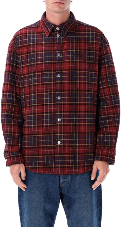 OFF-WHITE Spray Arr Check Flan Padd Ove Viola