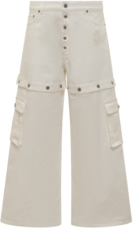 OFF-WHITE Jeans Super Baggy con Logo Anni 90S