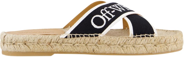 OFF-WHITE Dames Criss Cross Slipper Zwart/Wit