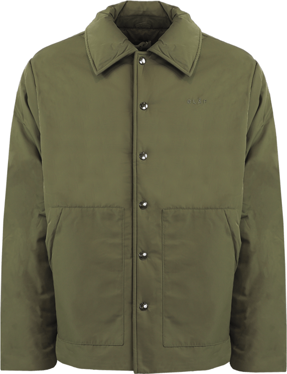 ØLÅF Heren Padded Coach Jacket Groen