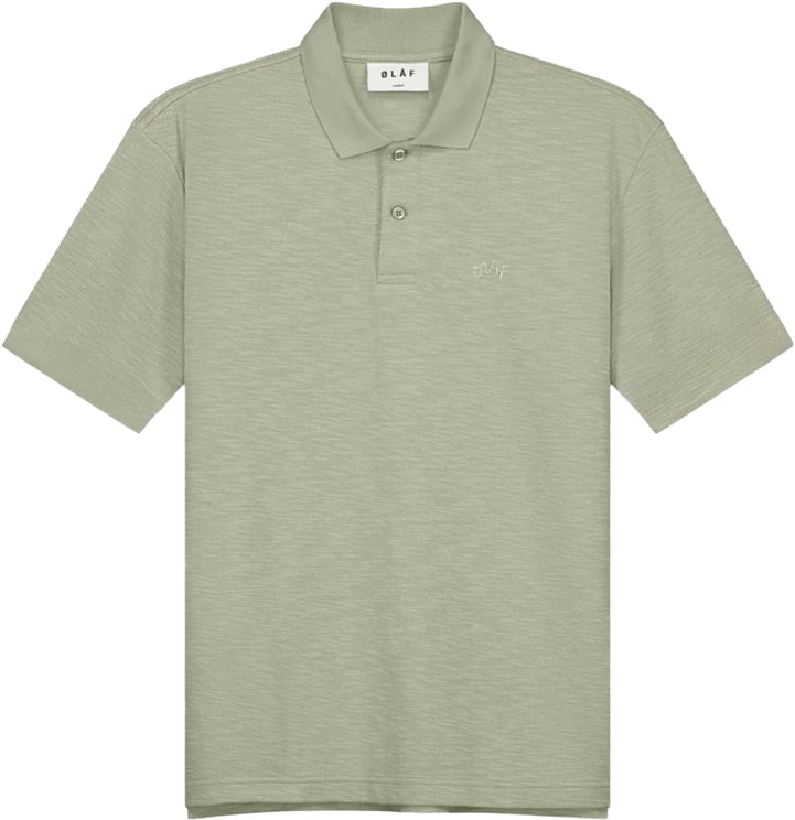 ØLÅF ØlÅf Slub Polo Polos Lichtgroen M210107