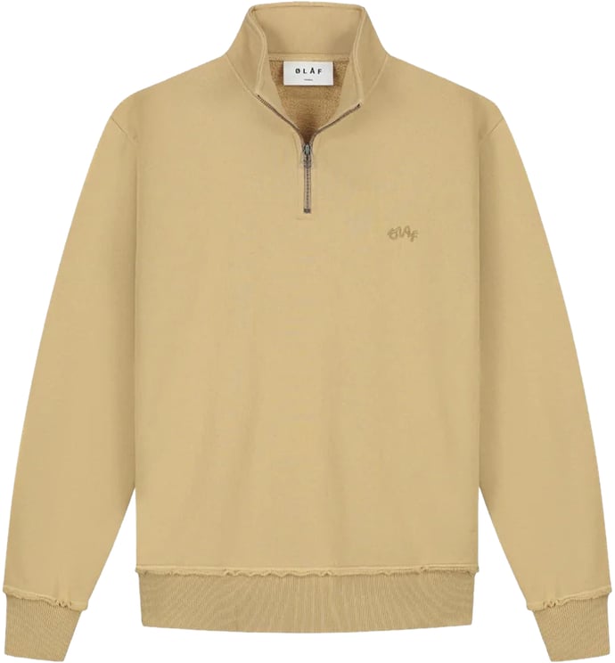 ØLÅF Heren Signature Zip Sweater Beige