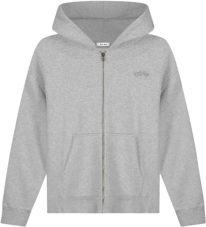 ØLÅF Olaf Signature Zip Hoodie Vesten Lichtgrijs M240202