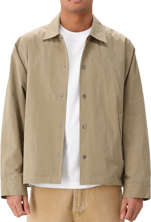 ØLÅF Ølaf Overshirt Beige/Groen Workwear Coach Jacket