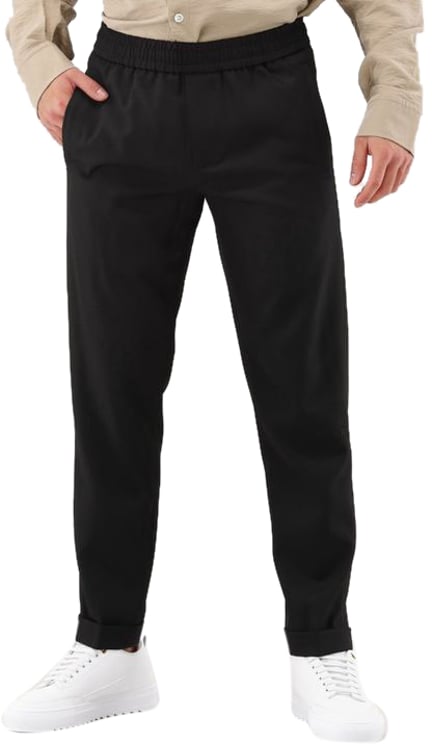 ØLÅF Ølaf Pantalon Zwart Slim Elasticated