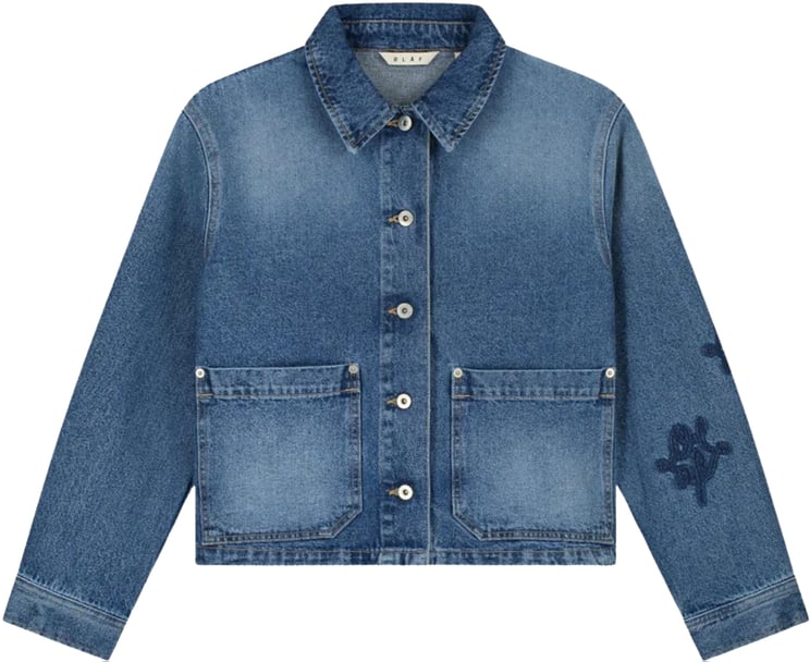 ØLÅF Olaf Monogram Denim Jacket Spijkerjassen Blauw W220502