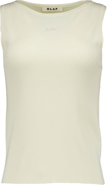 ØLÅF Olaf Retro Logo Sleeveless Knit Singlets Off White W240704
