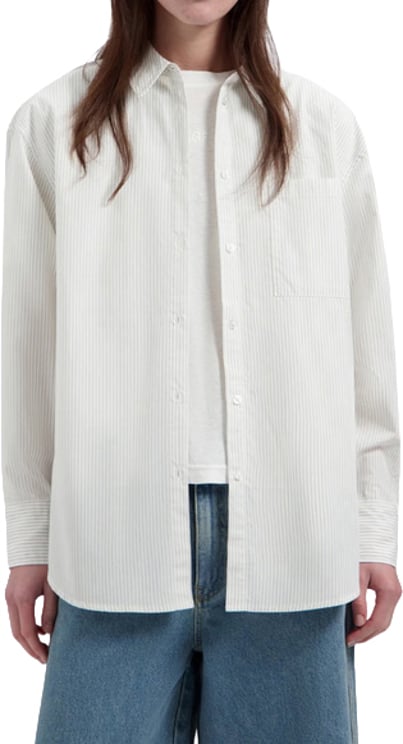 ØLÅF Olaf - Stripe oversized shirt - W250300 - Off white treehouse