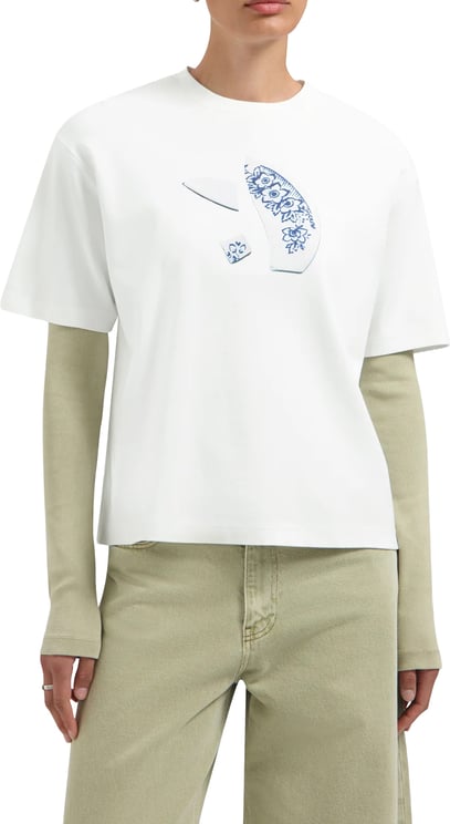 ØLÅF Olaf - Broken plate tee - W260104 - Optical white