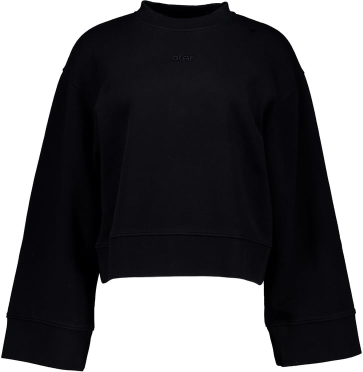 ØLÅF Olaf Wmn Retro Logo Crewneck Sweaters Zwart W990207