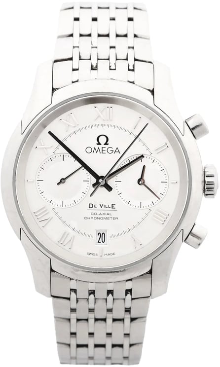 Omega Omega De Ville Co-Axial 431.10.42.51.02.001 85897071 SS AT Watch with White Dial
