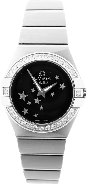 Omega Omega Constellation 123.15.24.60.01.001 92203020 SS QZ Watch with Black Dial