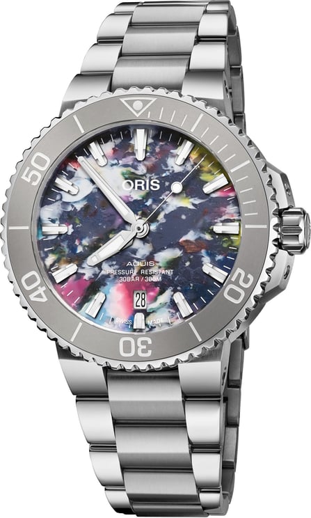 Oris Oris Aquis Date Upcycle Herenhorloge 41,5mm 30 ATM