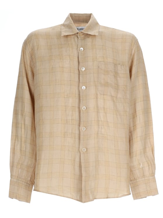 Our Legacy Neutrals Checkered Single Pocket Linen Shirt
