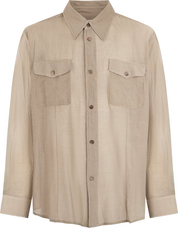 Our Legacy Checkered silk and cotton shirt