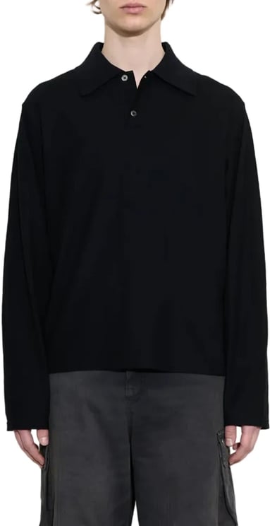Our Legacy RUGBY LONGSLEEVE BLACK HIGH TWIST JERSEY