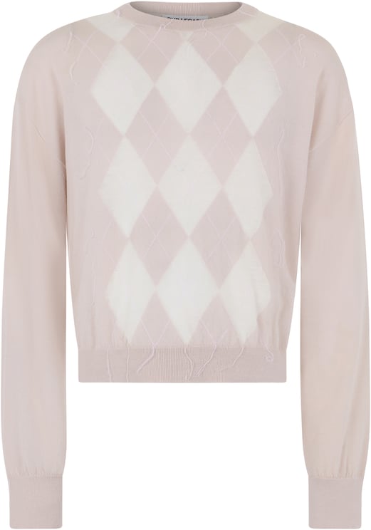 Our Legacy Blossom beige sweater with diamonds