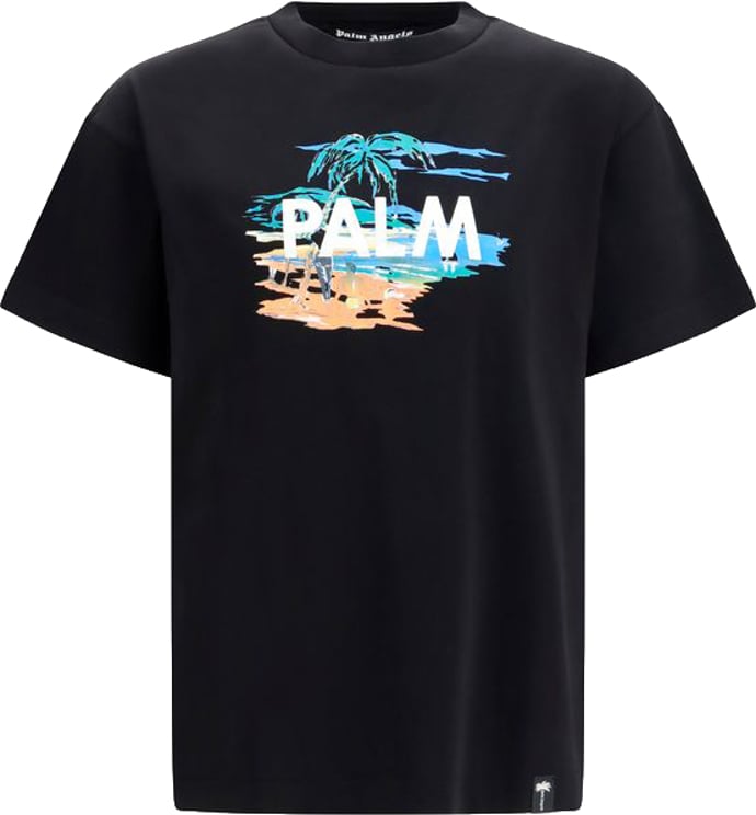 Palm Angels Palm Angels Black Cotton T-Shirt