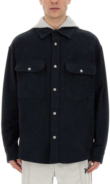 Palm Angels SHIRT-JACKET WITH MONOGRAM