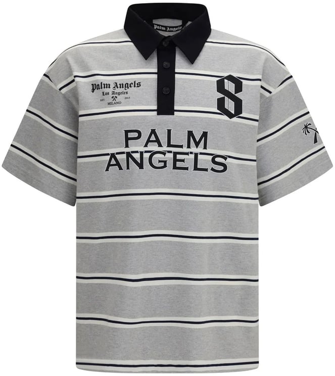 Palm Angels T-Shirts And Polos Melange Grey Black