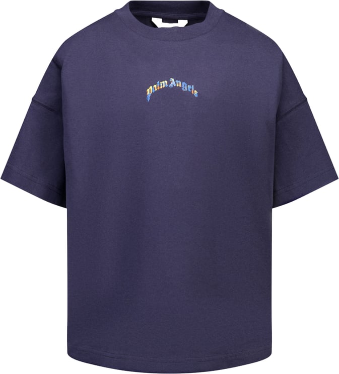 Palm Angels Palm Angels Kinder Unisex T-Shirt In Navy