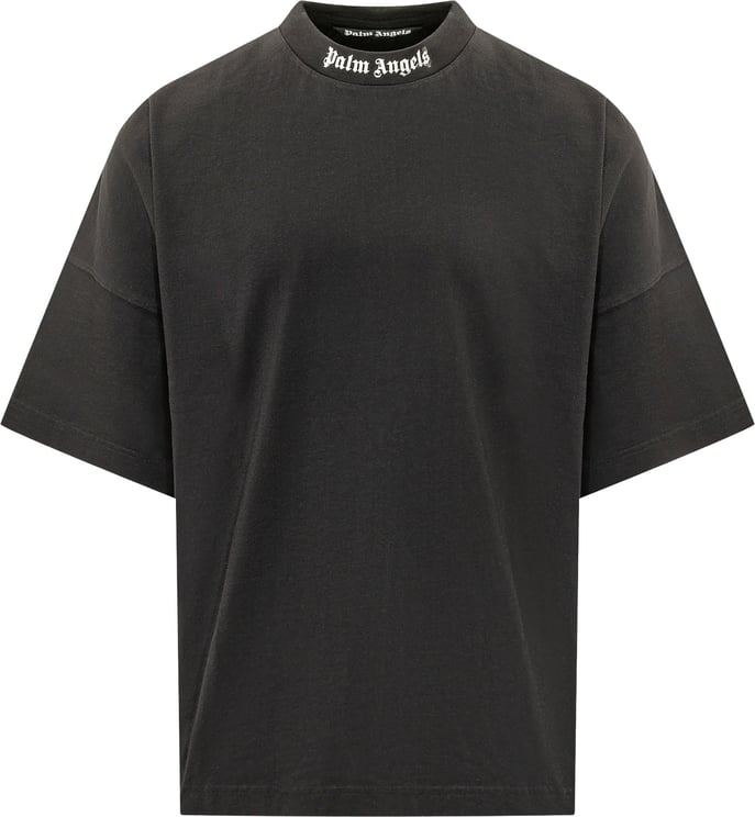 Palm Angels T-shirt Oversize con Logo sul Collo