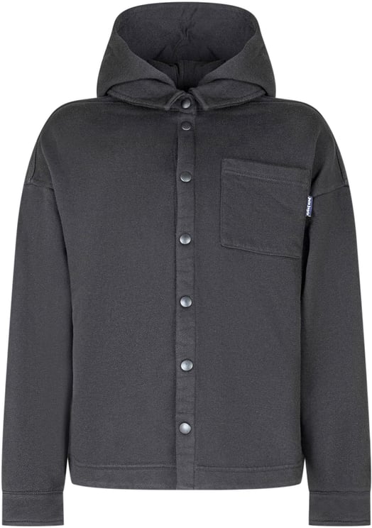 Palm Angels Camicia Nera con Cappuccio Palm Angels Kids