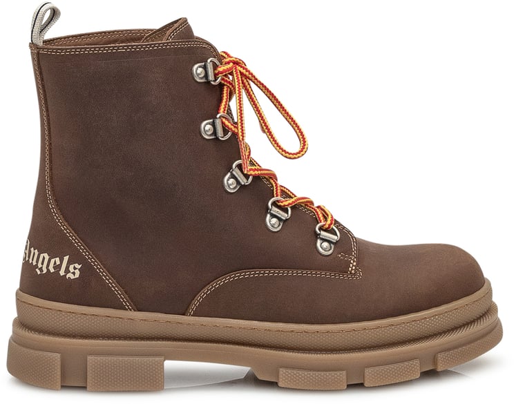 Palm Angels Palm Angels Kids Anfibi Marroni con Lacci