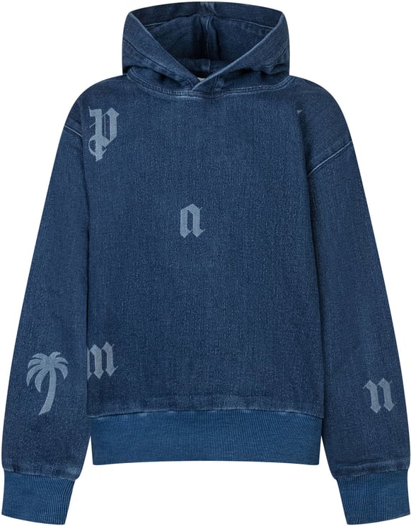 Palm Angels Palm Angels Kids Felpa Denim con Logo