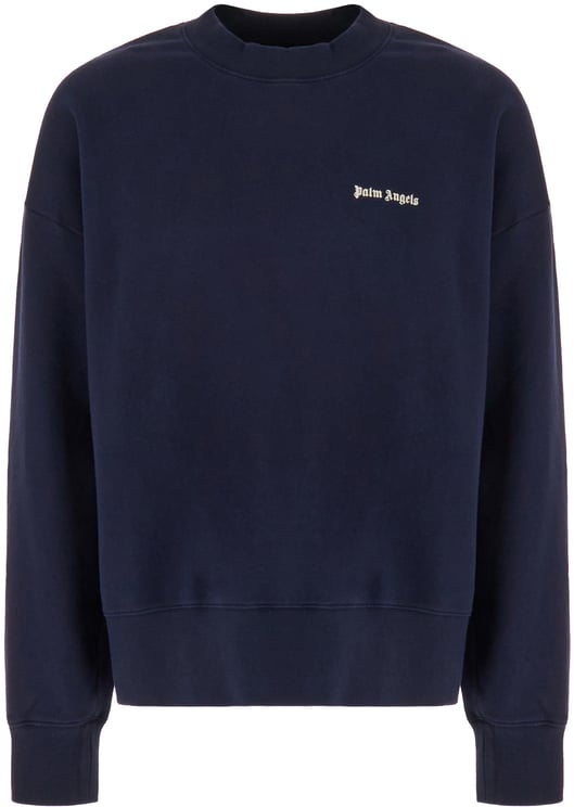 Palm Angels Palm Angels Navy blue cotton oversize sweatshirt