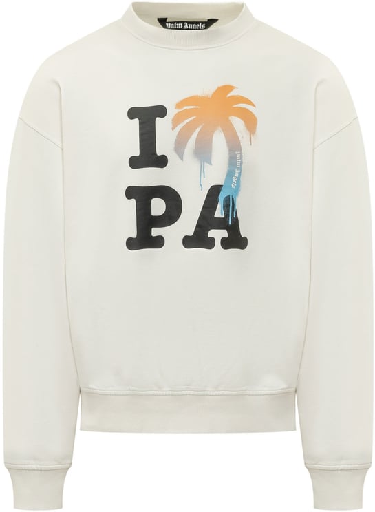 Palm Angels Felpa I Love PA con Stampa