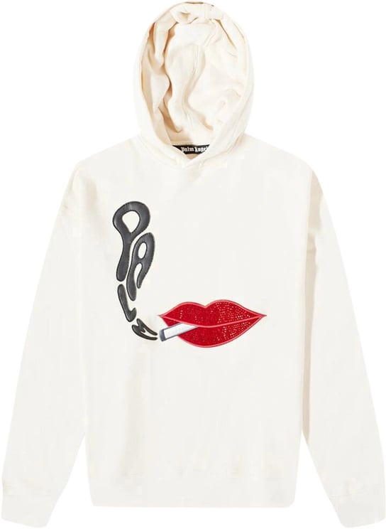 Palm Angels Palm Angels Red Lips Popover Hoodie (Butter)