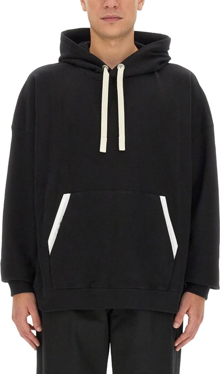 Palm Angels Relaxed-Fit Cotton Hoodie With Contrasting Drawstrings