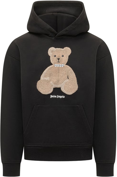Palm Angels Felpa con Cappuccio e Stampa Orso
