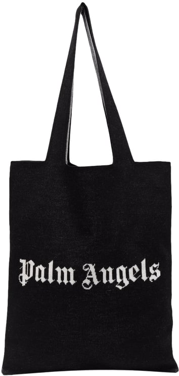 Palm Angels Knit Shopper Logo Tote Bag