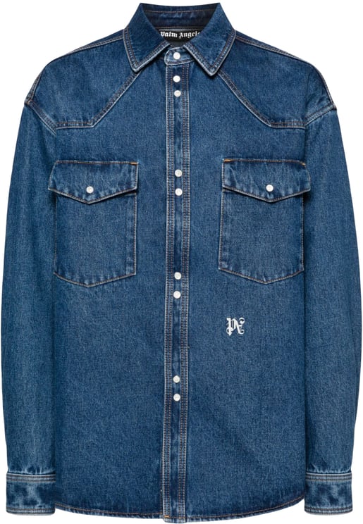 Palm Angels Shirts Blue