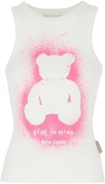 Palm Angels Palm Angels Ivory stretch cotton top