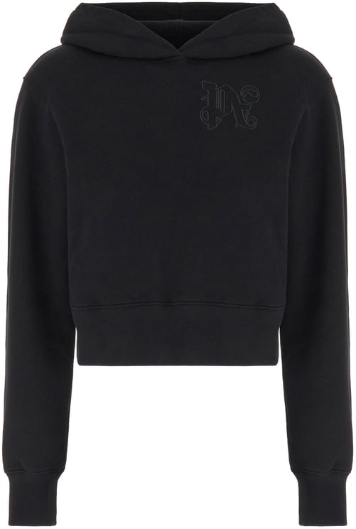 Palm Angels Palm Angels Black stretch cotton sweatshirt
