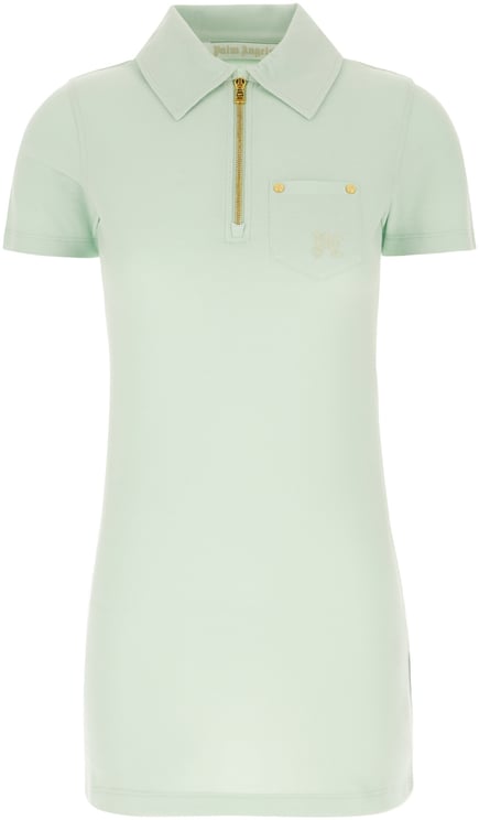 Palm Angels Palm Angels Mint green piquet mini polo dress