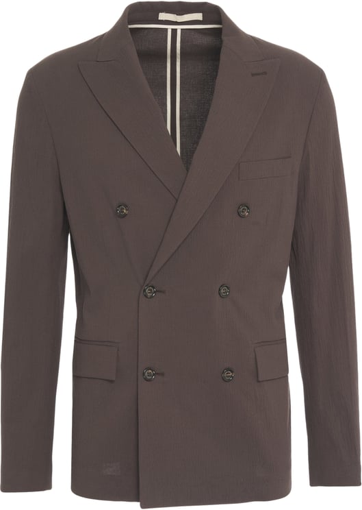Paolo Pecora Seersucker double-breasted blazer