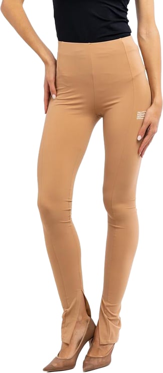 Patrizia Pepe Patrizia Pepe Beige Nylon Leggings