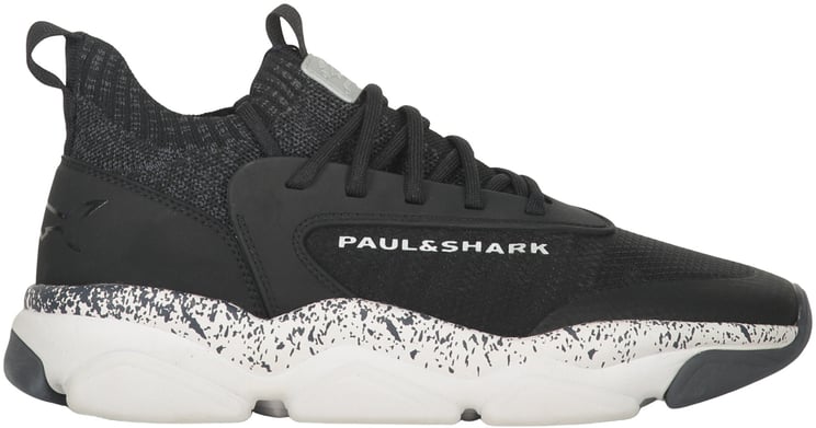 Paul & Shark Modern black fabric versatile sneakers